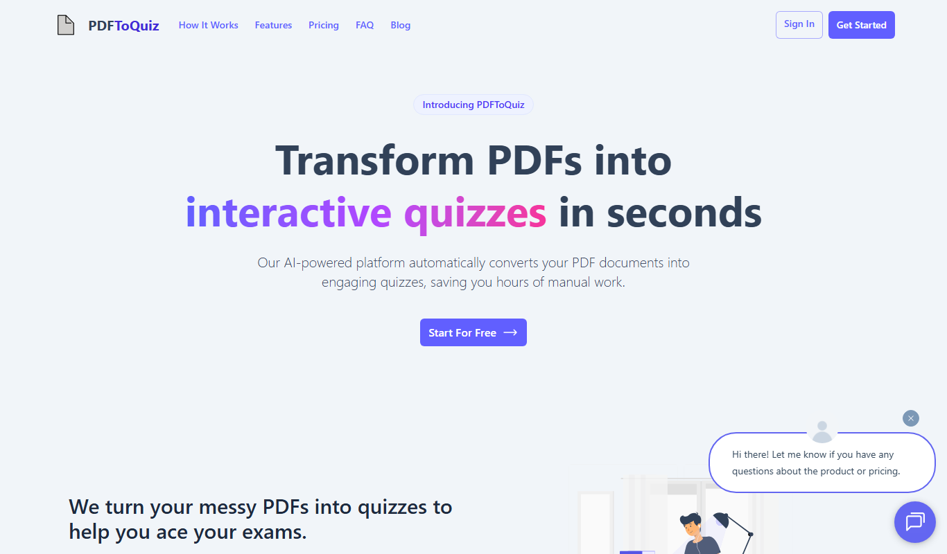 PDFToQuiz app screenshot
