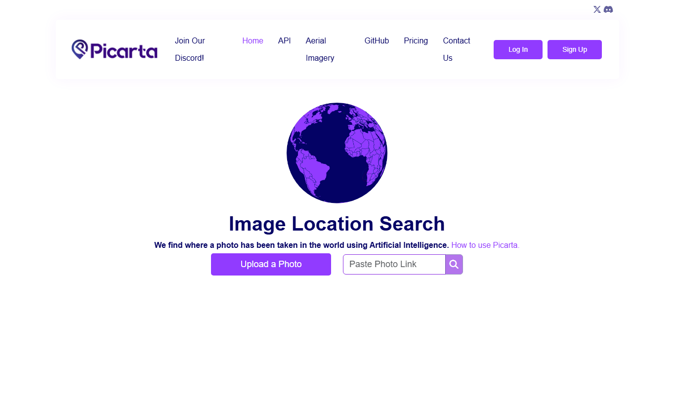 Picarta app screenshot