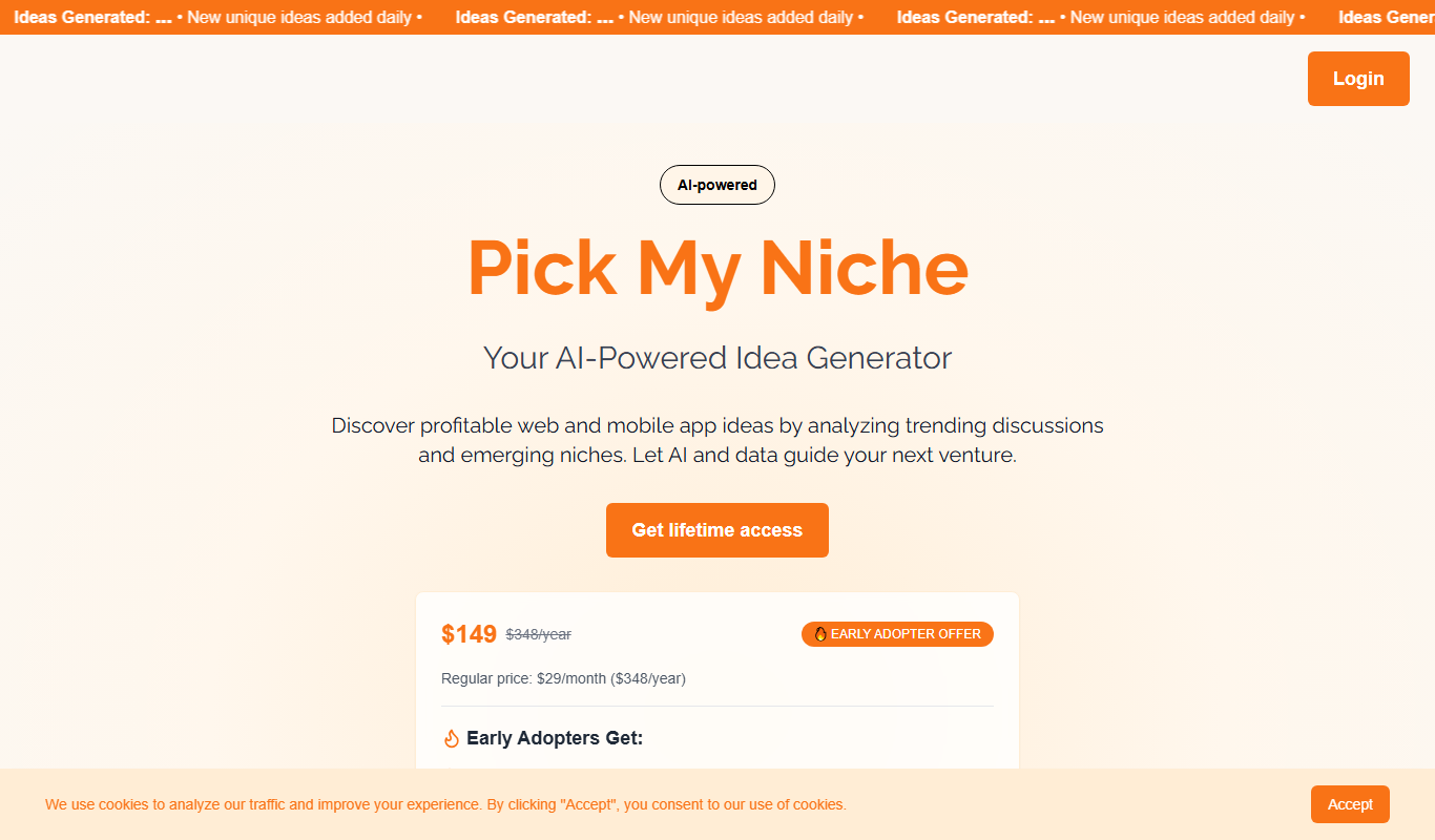 Pick My Niche app screenshot