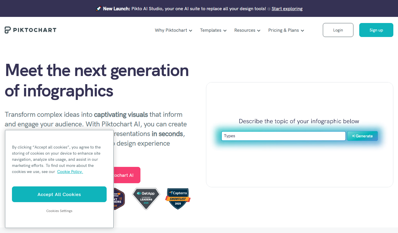 Piktochart app screenshot