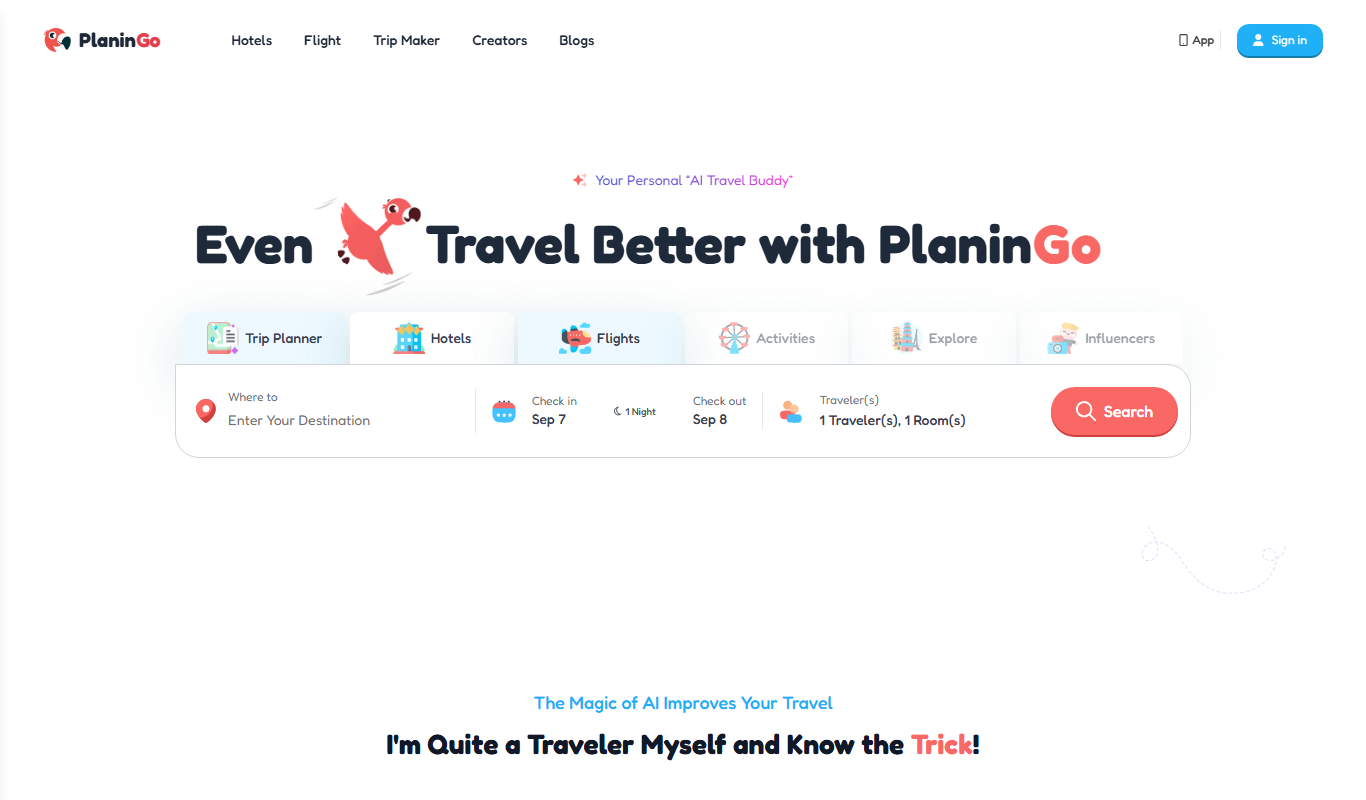 PlaninGo app screenshot