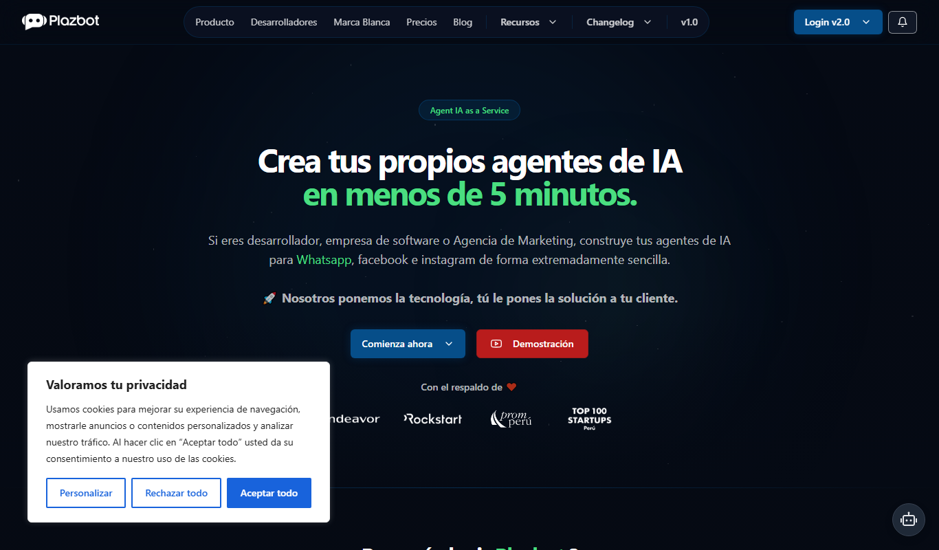 Plazbot app screenshot