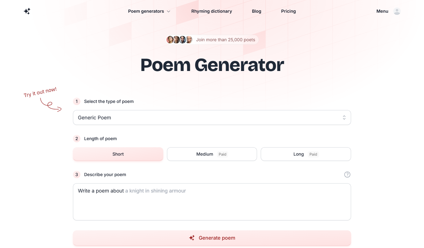 poetry.tips app screenshot