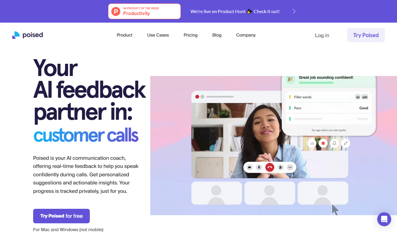 Poised: AI-Powered Communication Coach app screenshot
