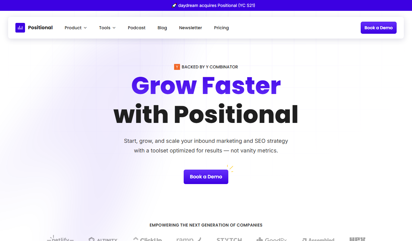 Positional app screenshot