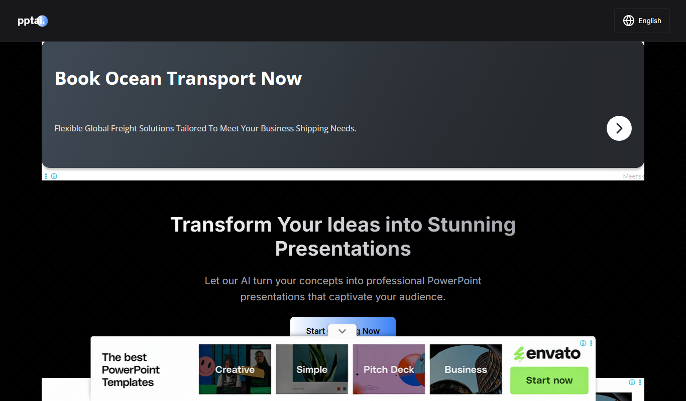 PPTAI – Free AI Presentation Maker app screenshot
