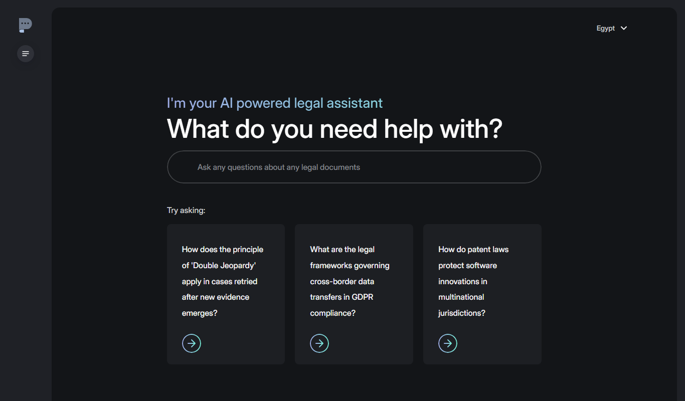 Screenshot of PrecedentAI legal document automation interface