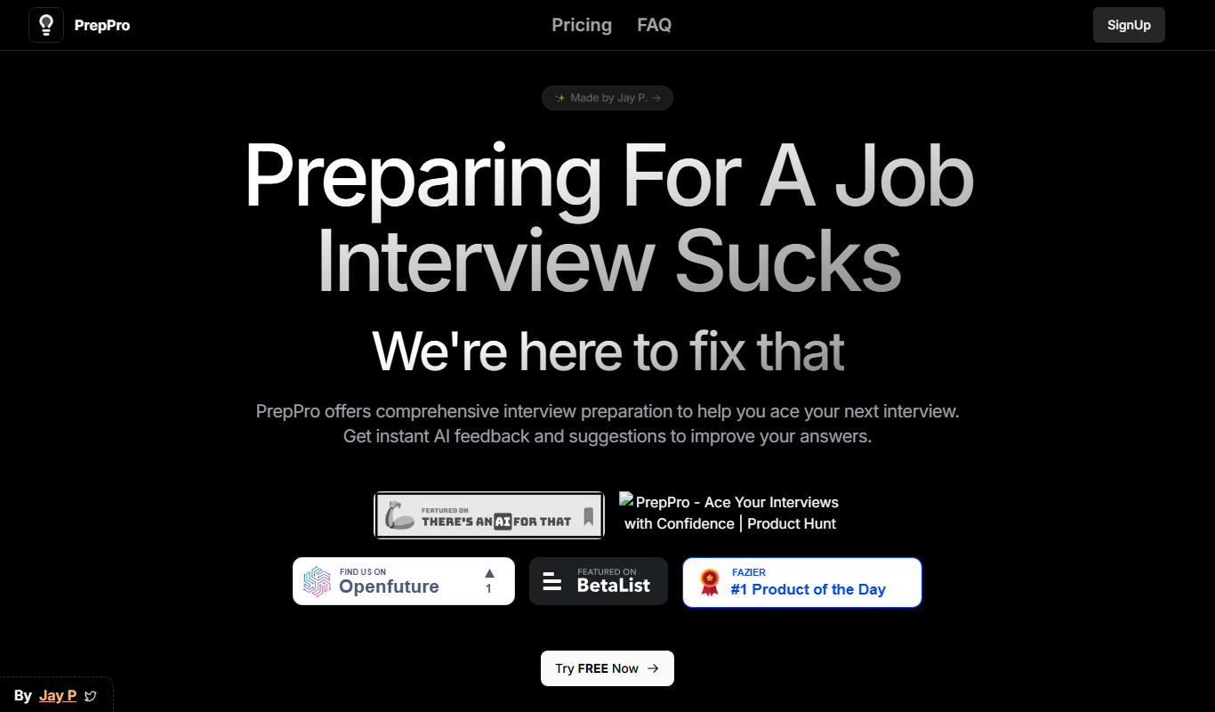 PrepPro app screenshot