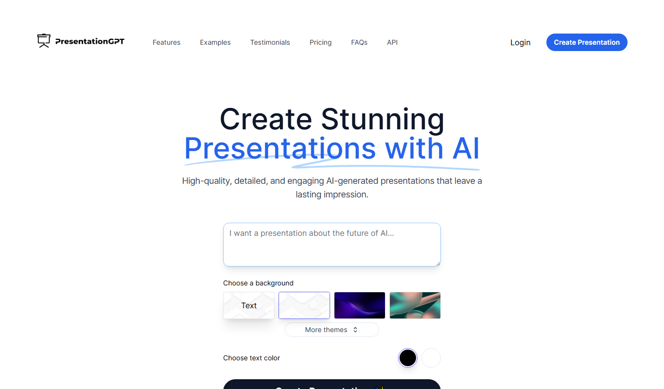PresentationGPT app screenshot