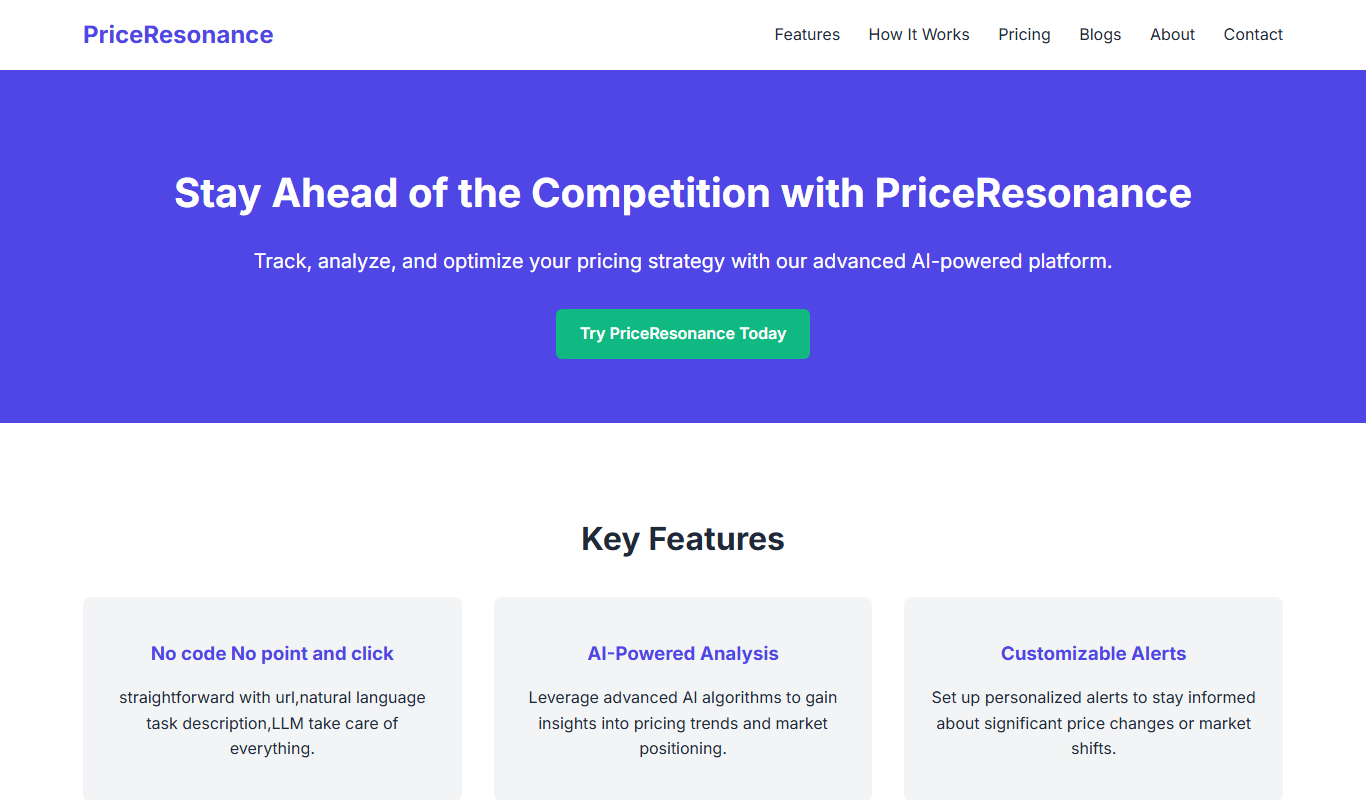 PriceResonance app screenshot