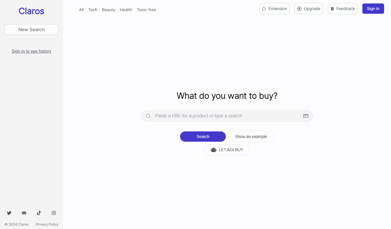 ProductBot app screenshot
