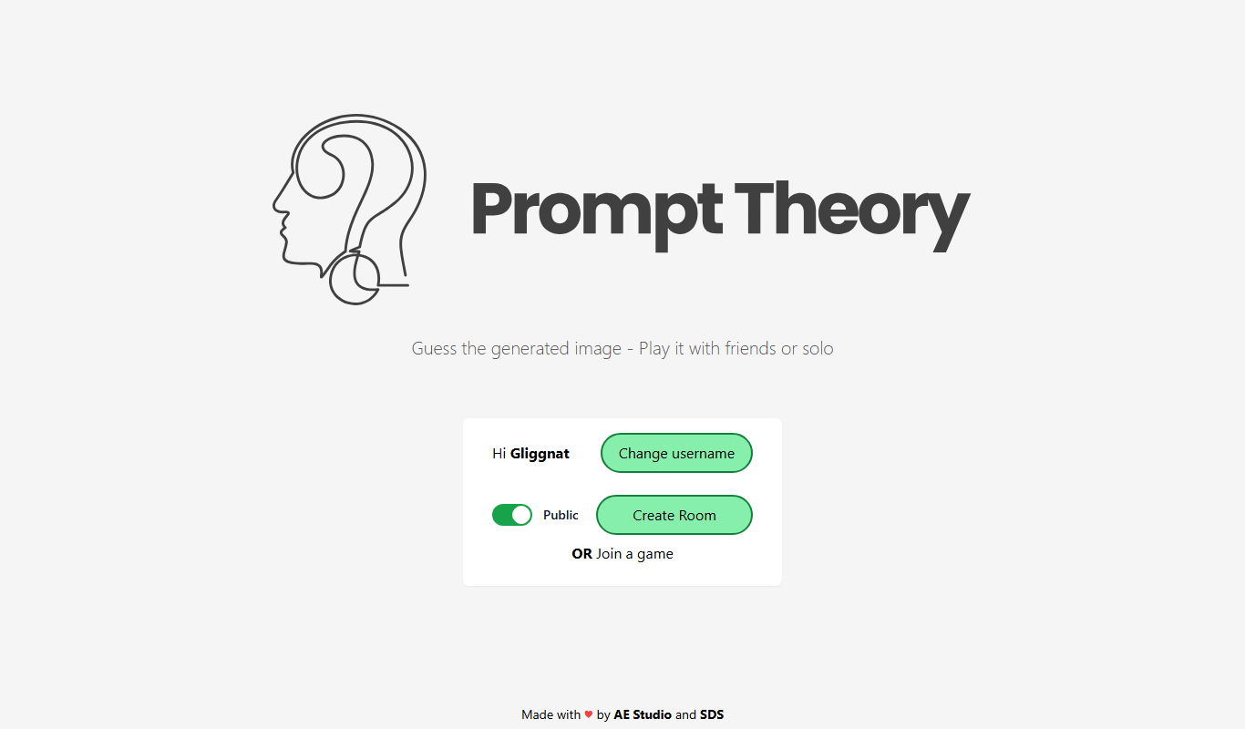 Screenshot of Prompt Theory interface showing prompt engineering features
