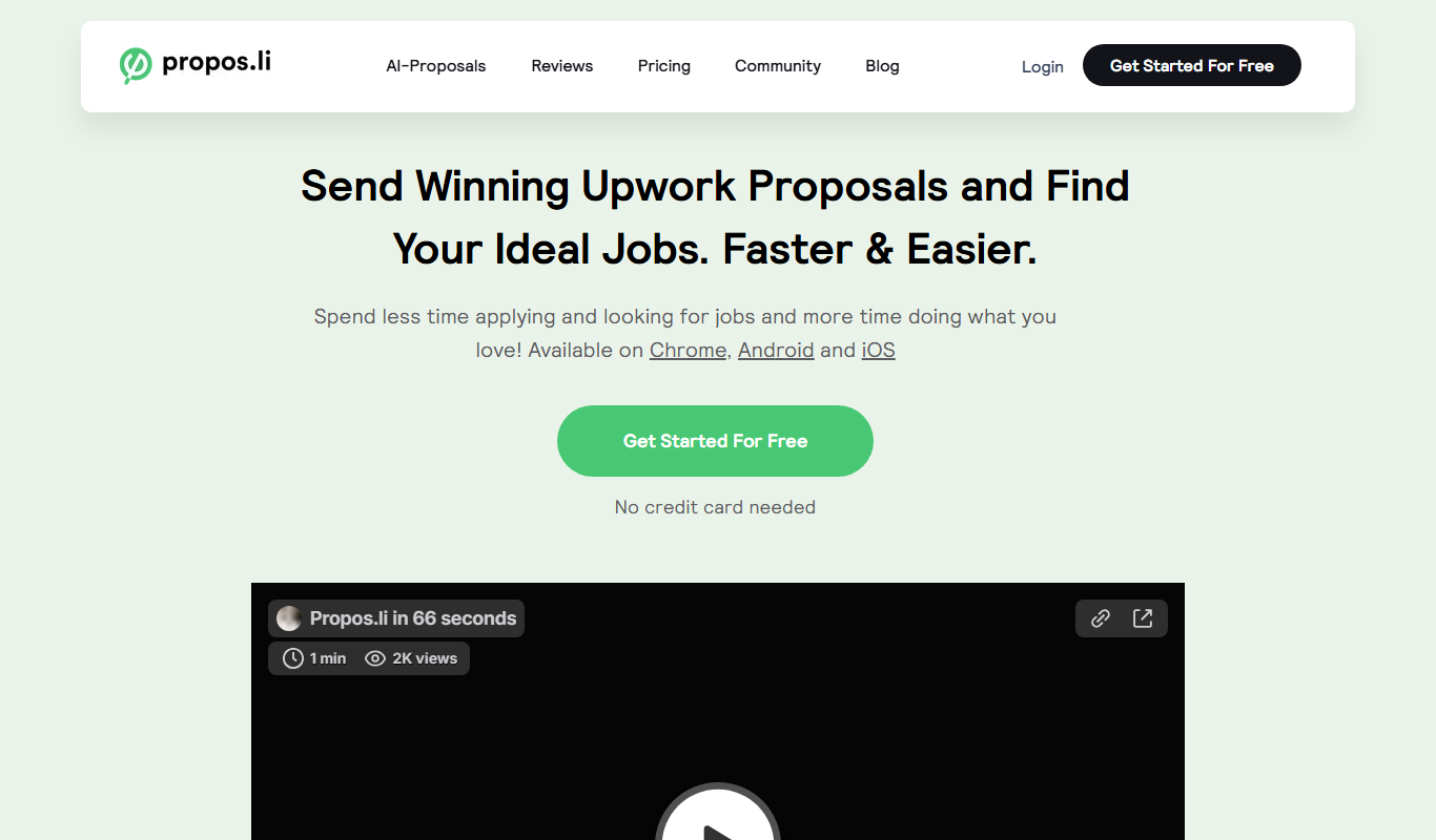 Screenshot of the Propos.li interface