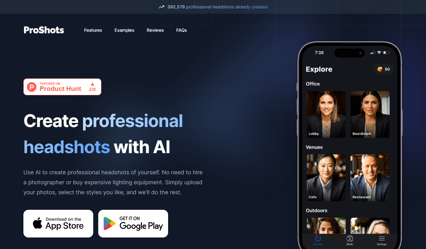 ProShots app screenshot