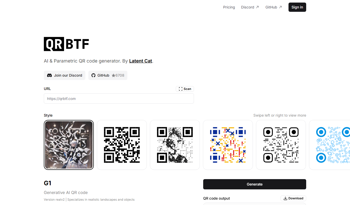 QRBTF – AI QR Code Generator app screenshot