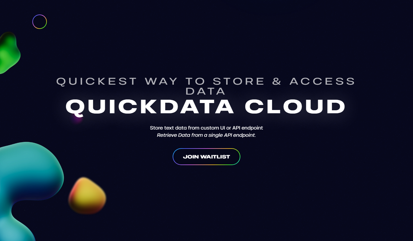 QuickData Cloud app screenshot