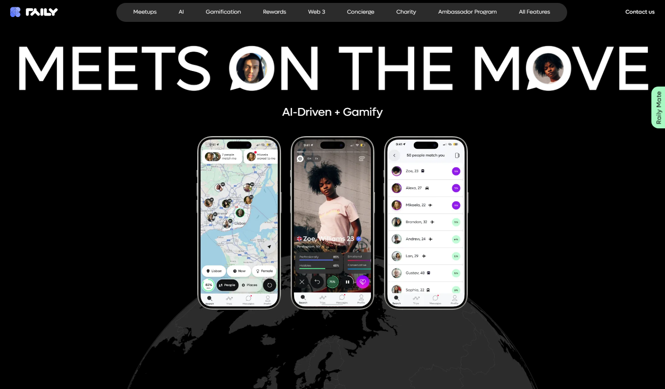 Raily app screenshot