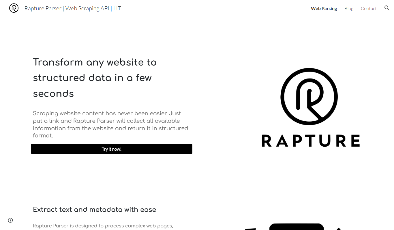Rapture Parser app screenshot