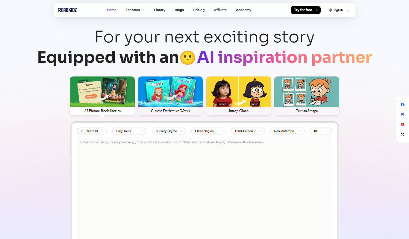 Readkidz app screenshot