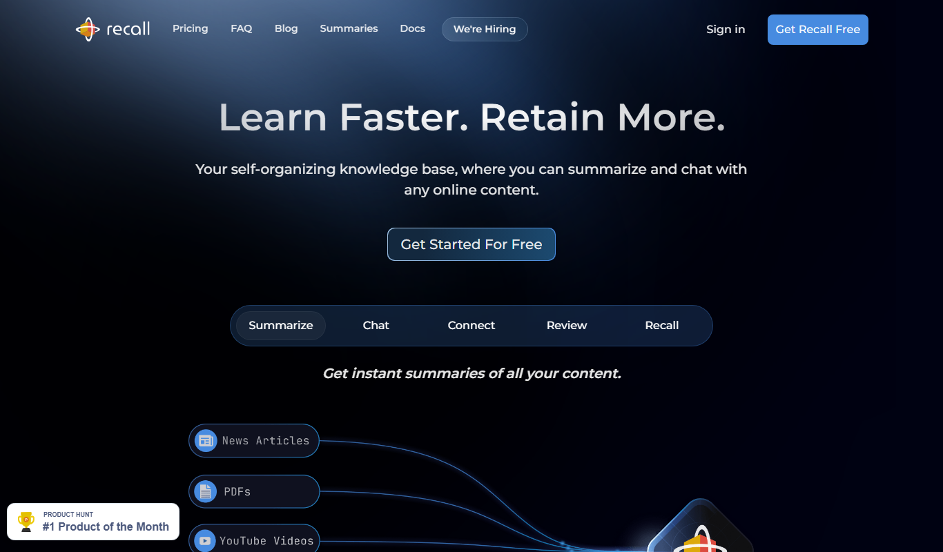 Recall Browser Extension app screenshot
