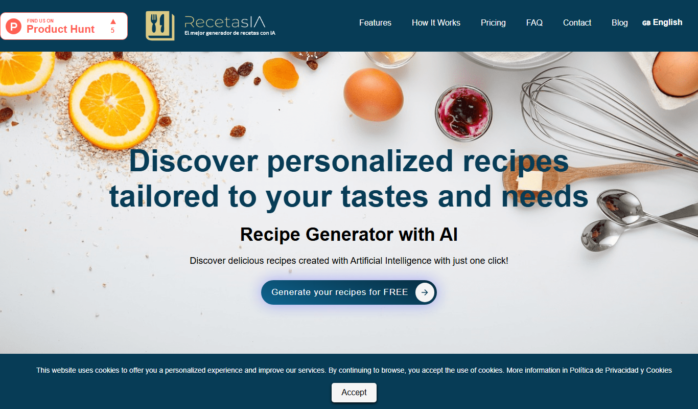 RecetasIA app screenshot