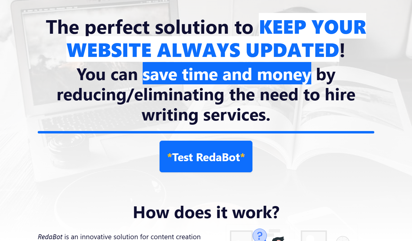 RedaBot app screenshot