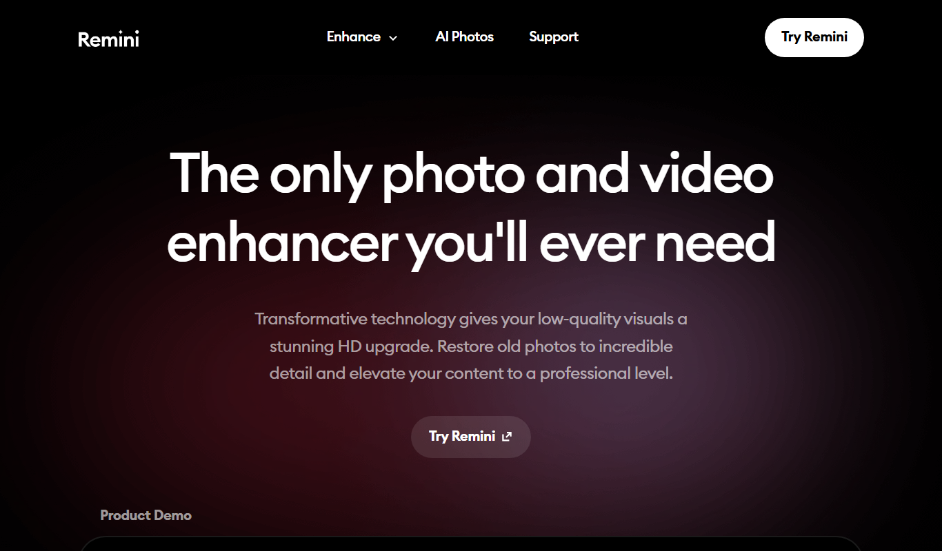 Remini app screenshot