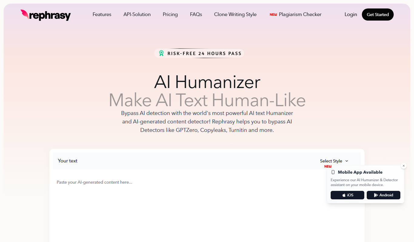 Rephrasy app screenshot