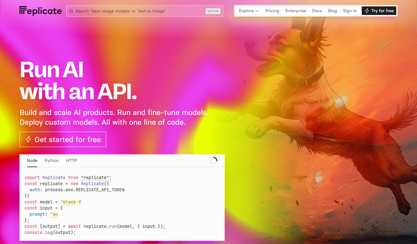 Replicate AI app screenshot
