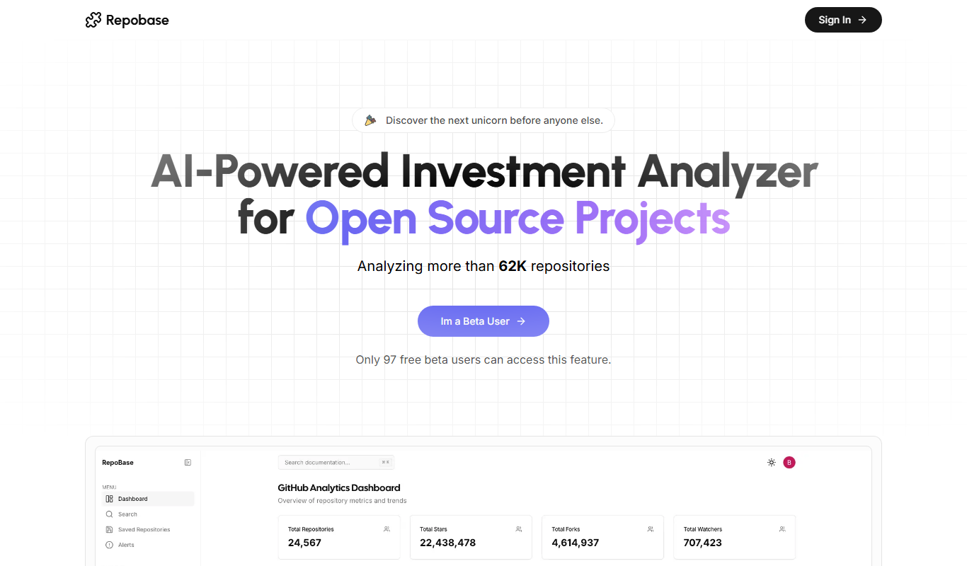 Repobase app screenshot