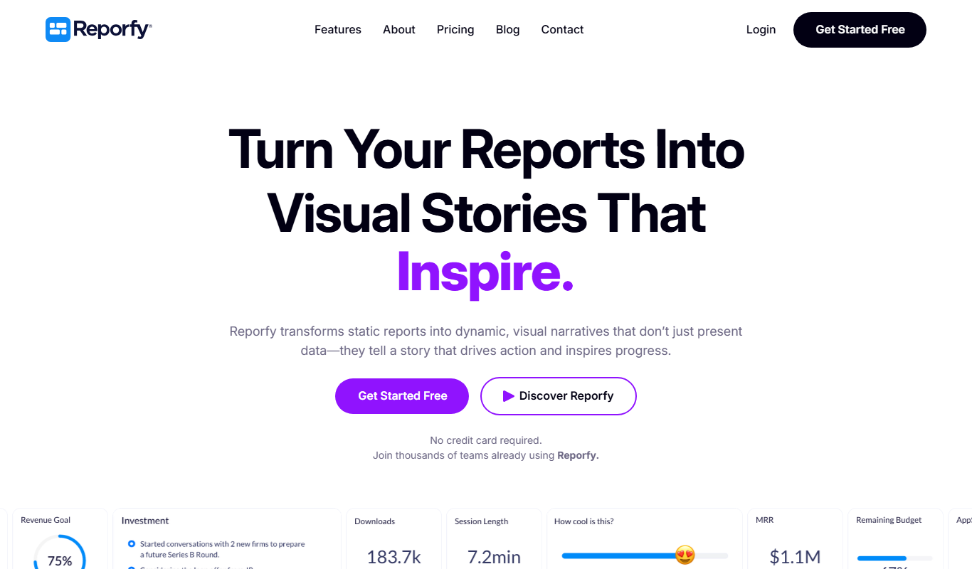 Reporfy app screenshot