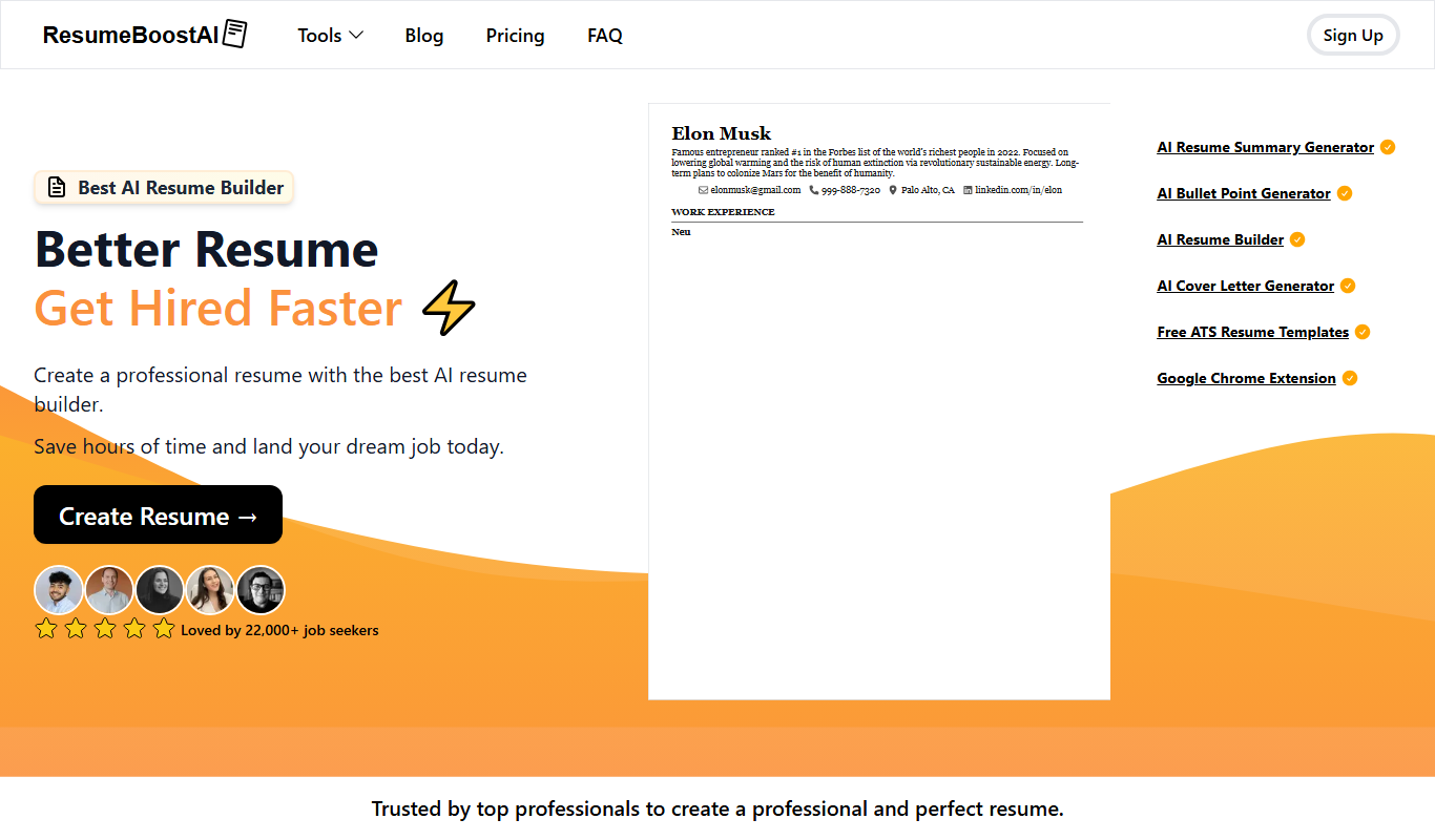 ResumeBoostAI app screenshot