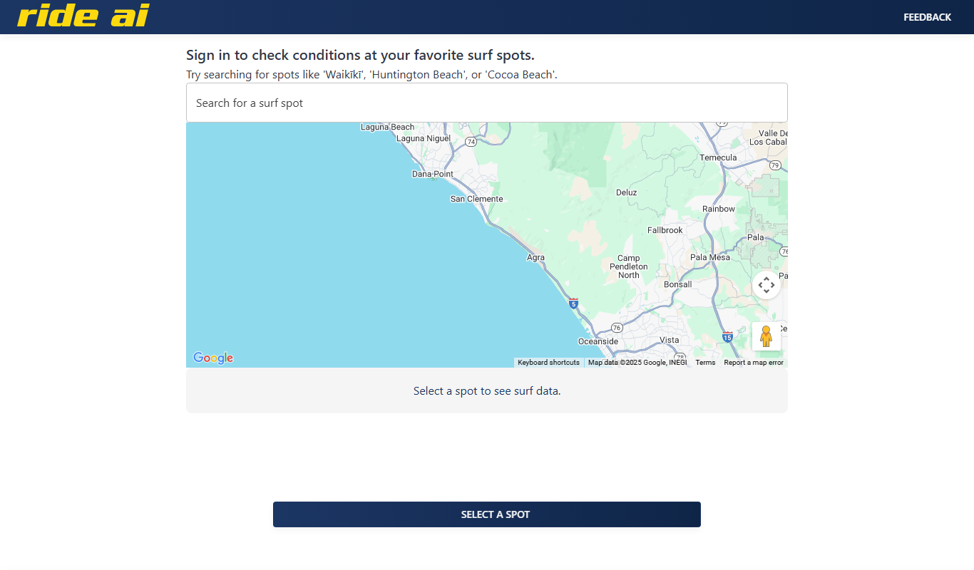 RideAI app screenshot