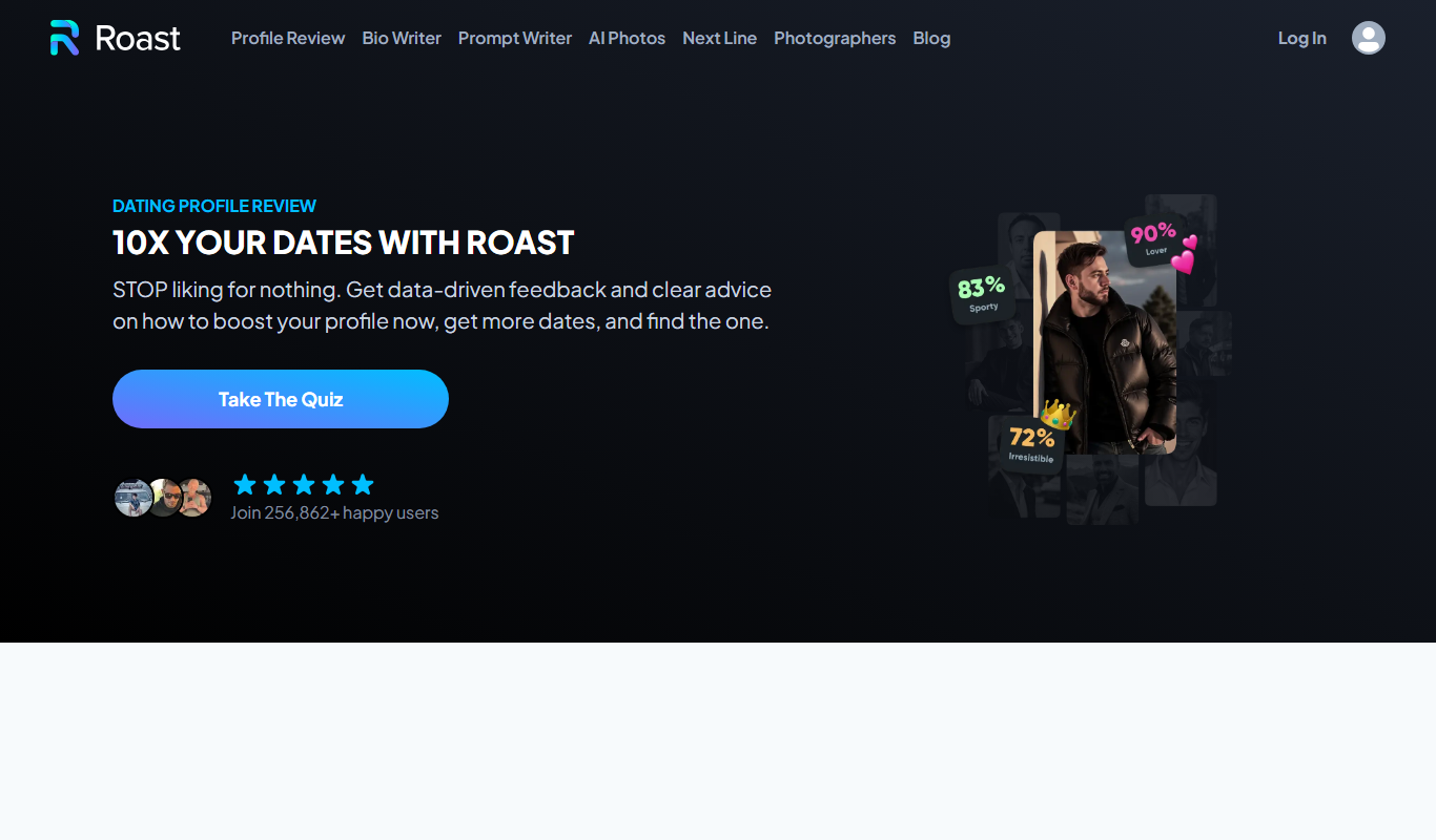 Roast Dating app screenshot