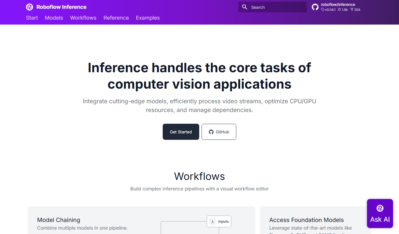 Roboflow Inference API app screenshot