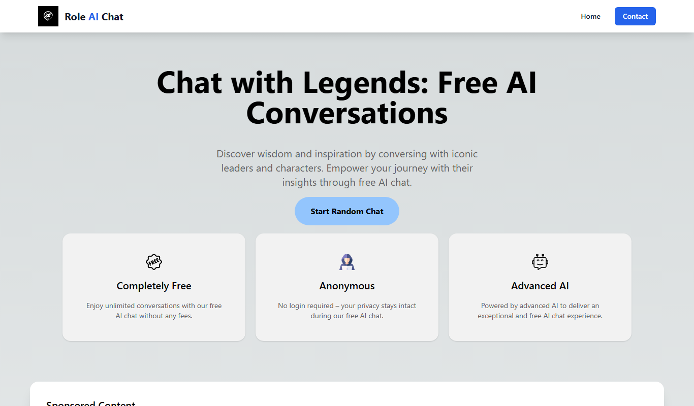 Role AI Chat app screenshot