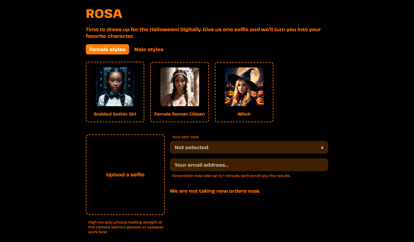 ROSA app screenshot