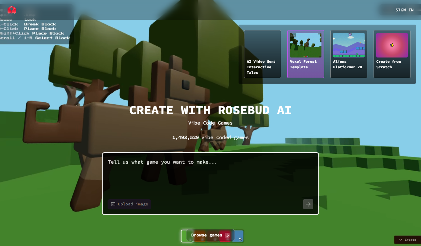 Rosebud app screenshot