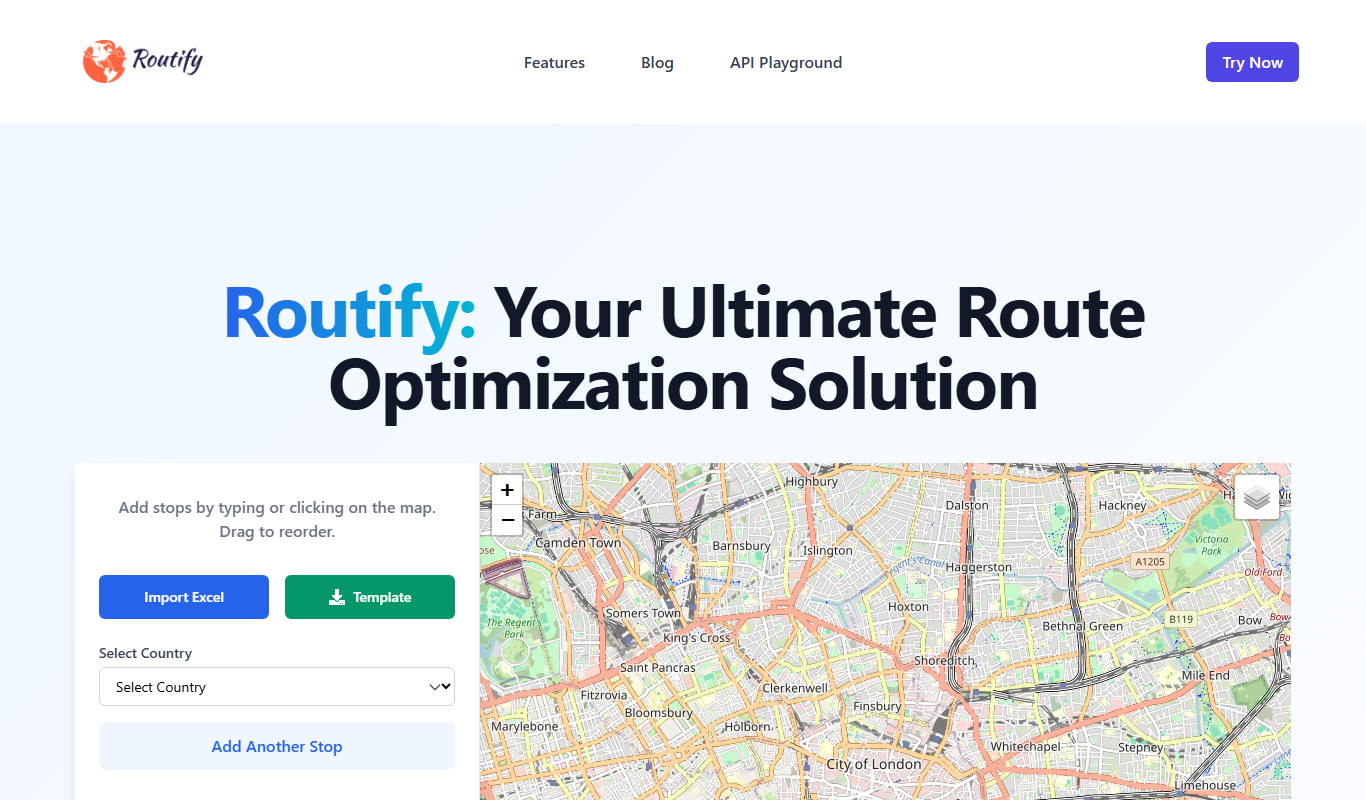 Routify app screenshot