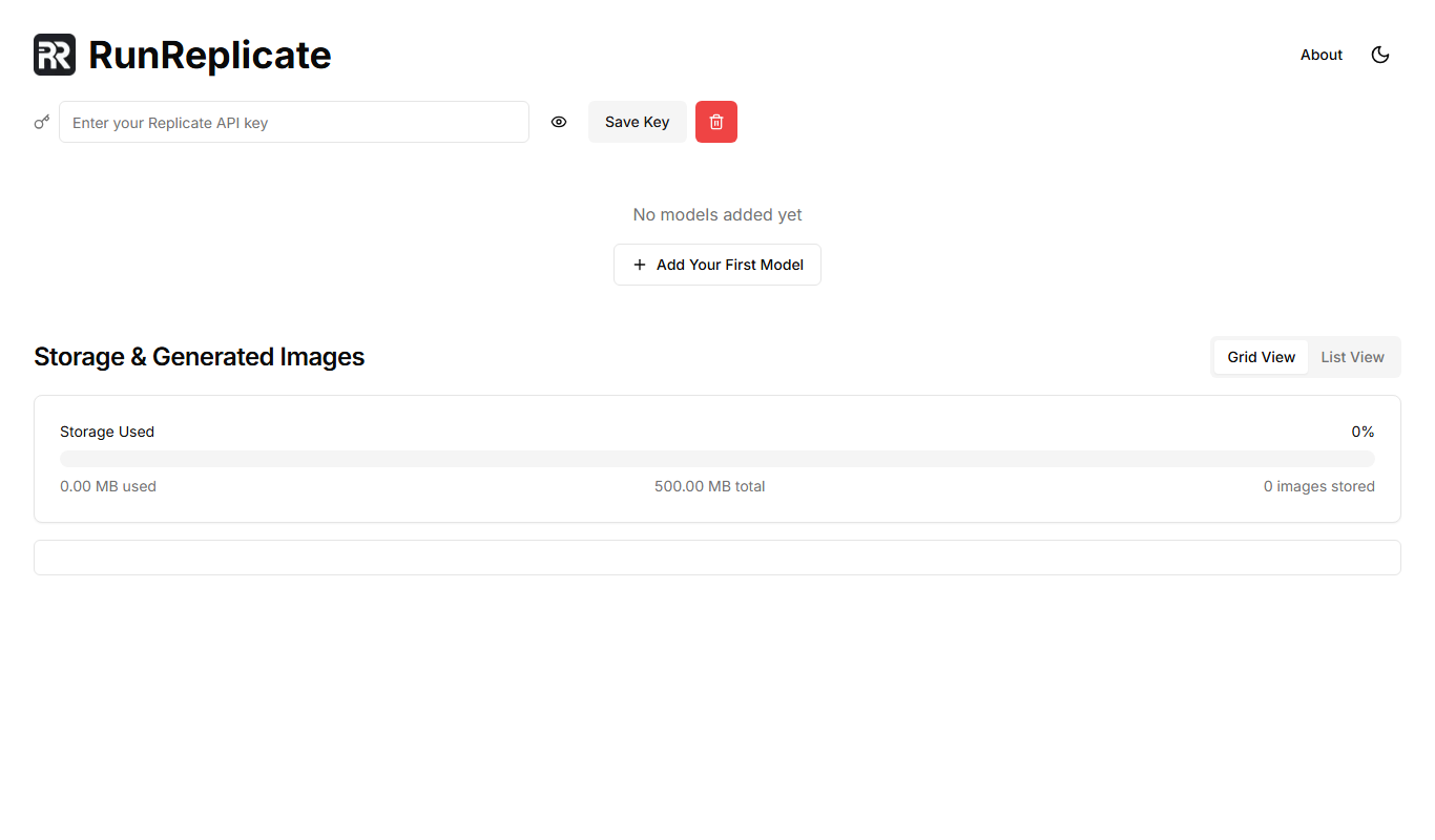 RunReplicate app screenshot