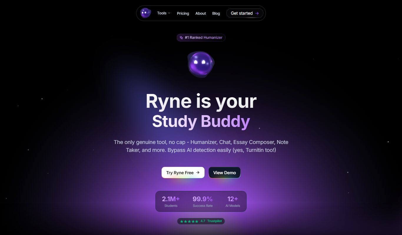 Ryne AI app screenshot