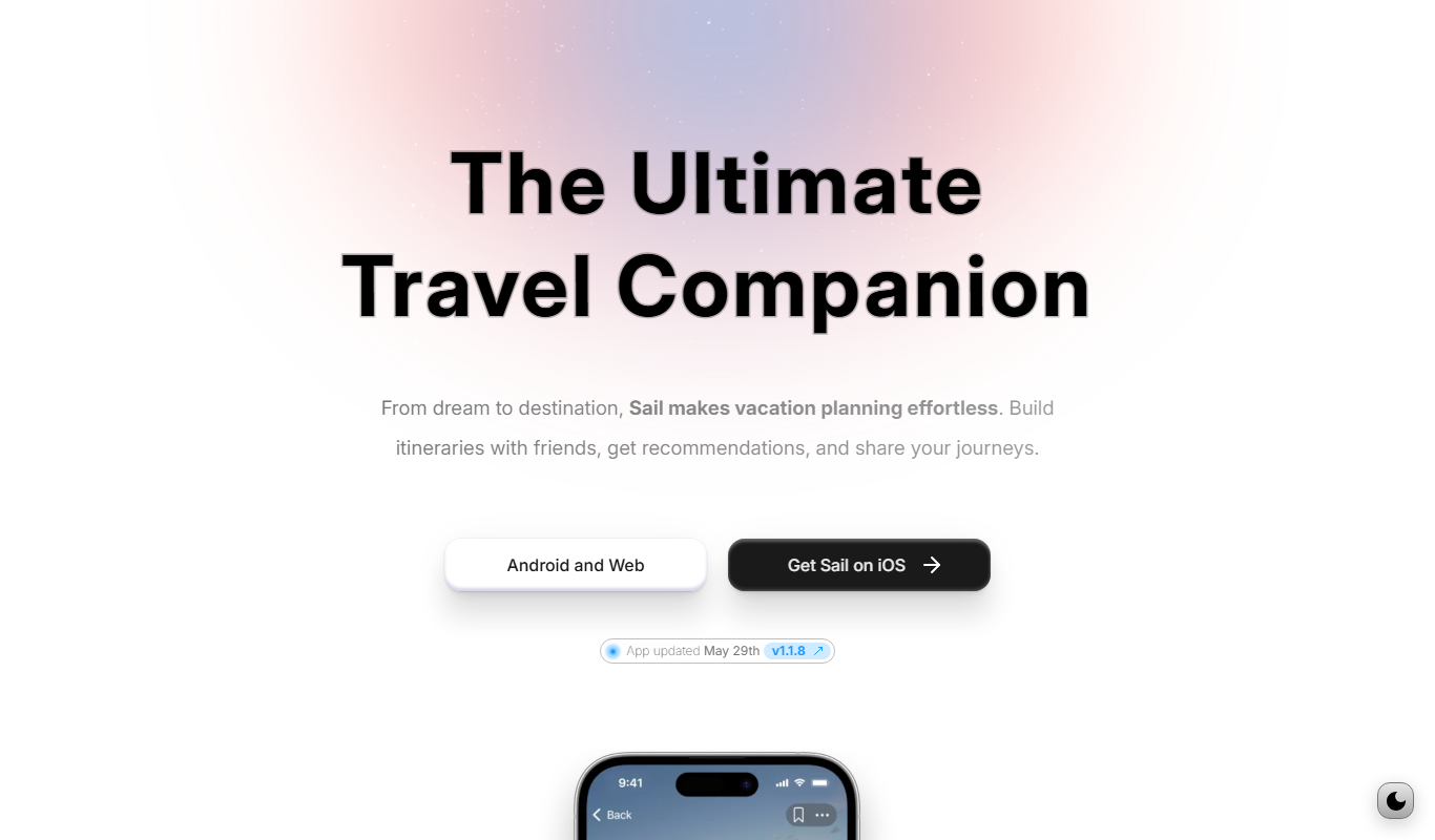 Sail Vacations app screenshot