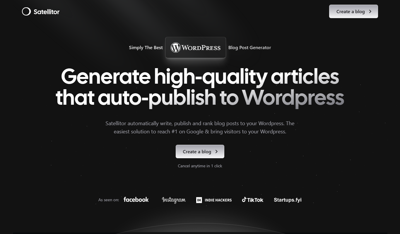 Satellitor for WordPress app screenshot