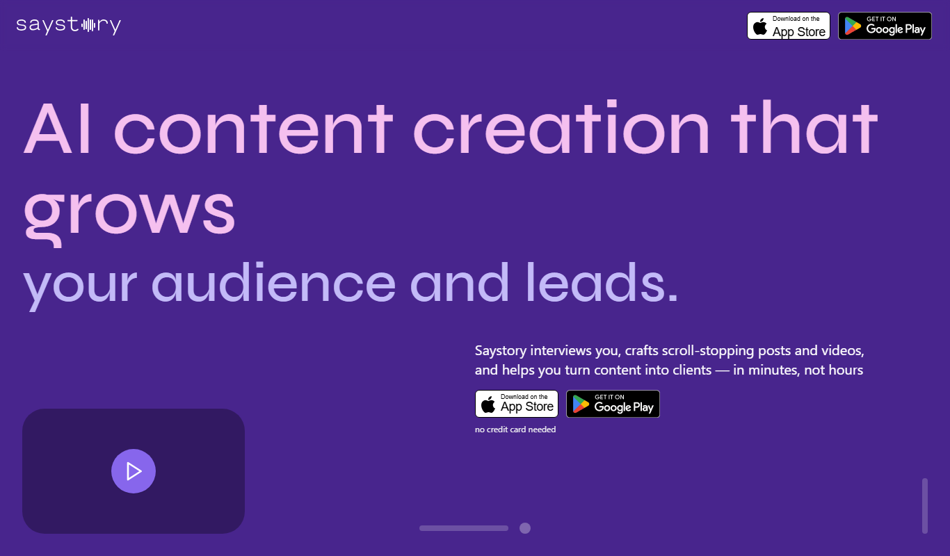 saystory app screenshot