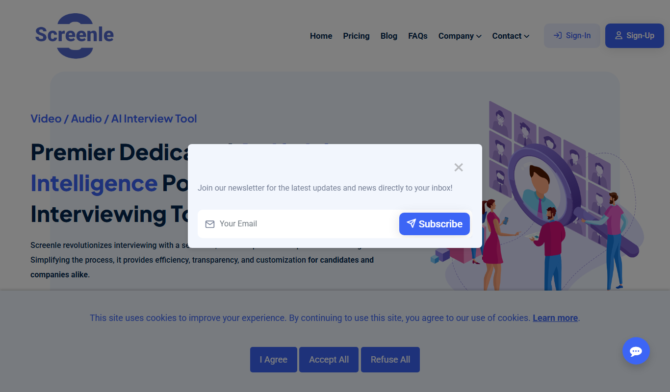 Screenshot of Screenle screen recording interface