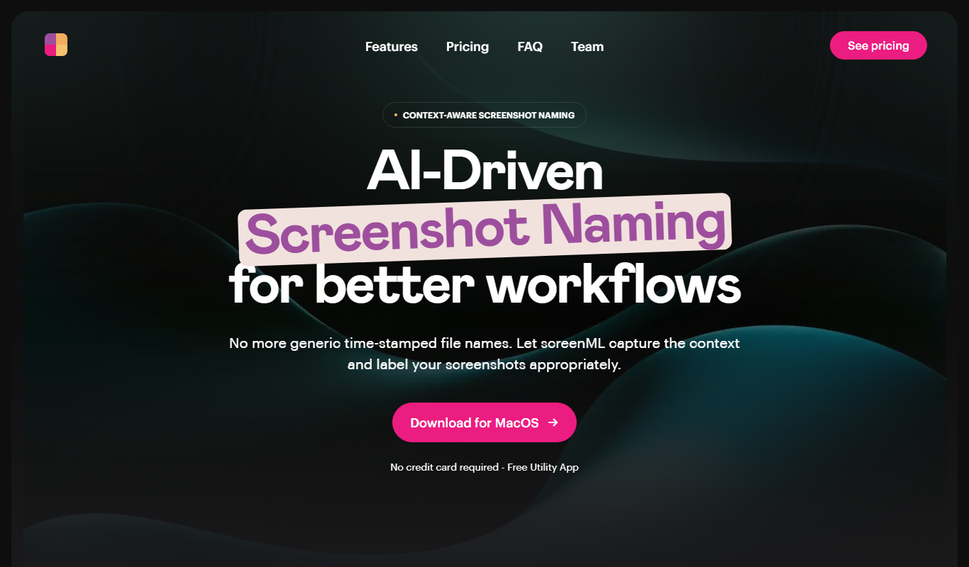 Screenshot of ScreenML AI screenwriting software interface