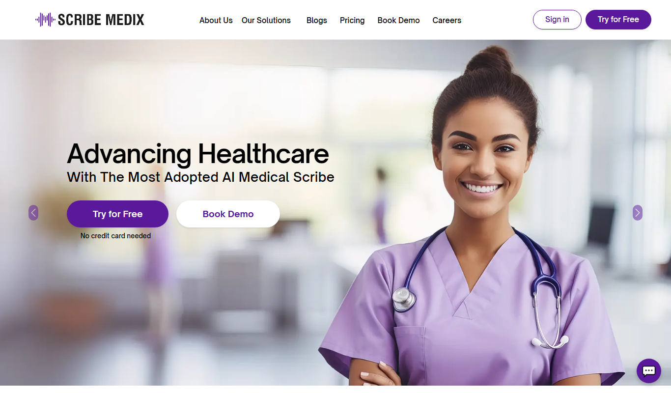 Screenshot of Scribe Medix medical transcription software interface
