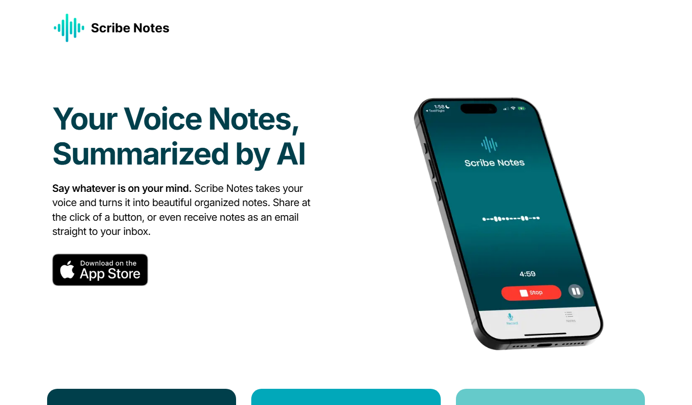 Scribe Notes app screenshot