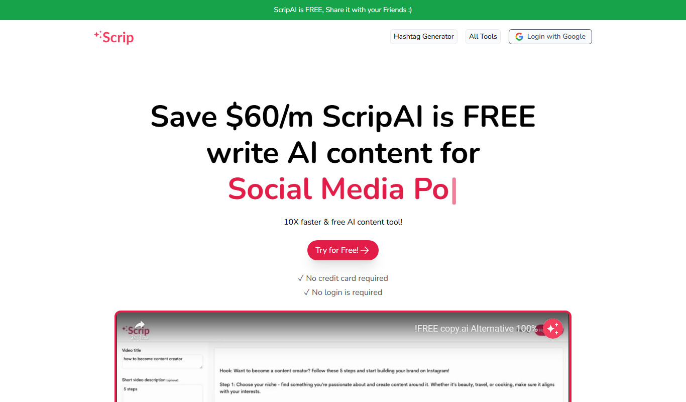 Scrip AI app screenshot