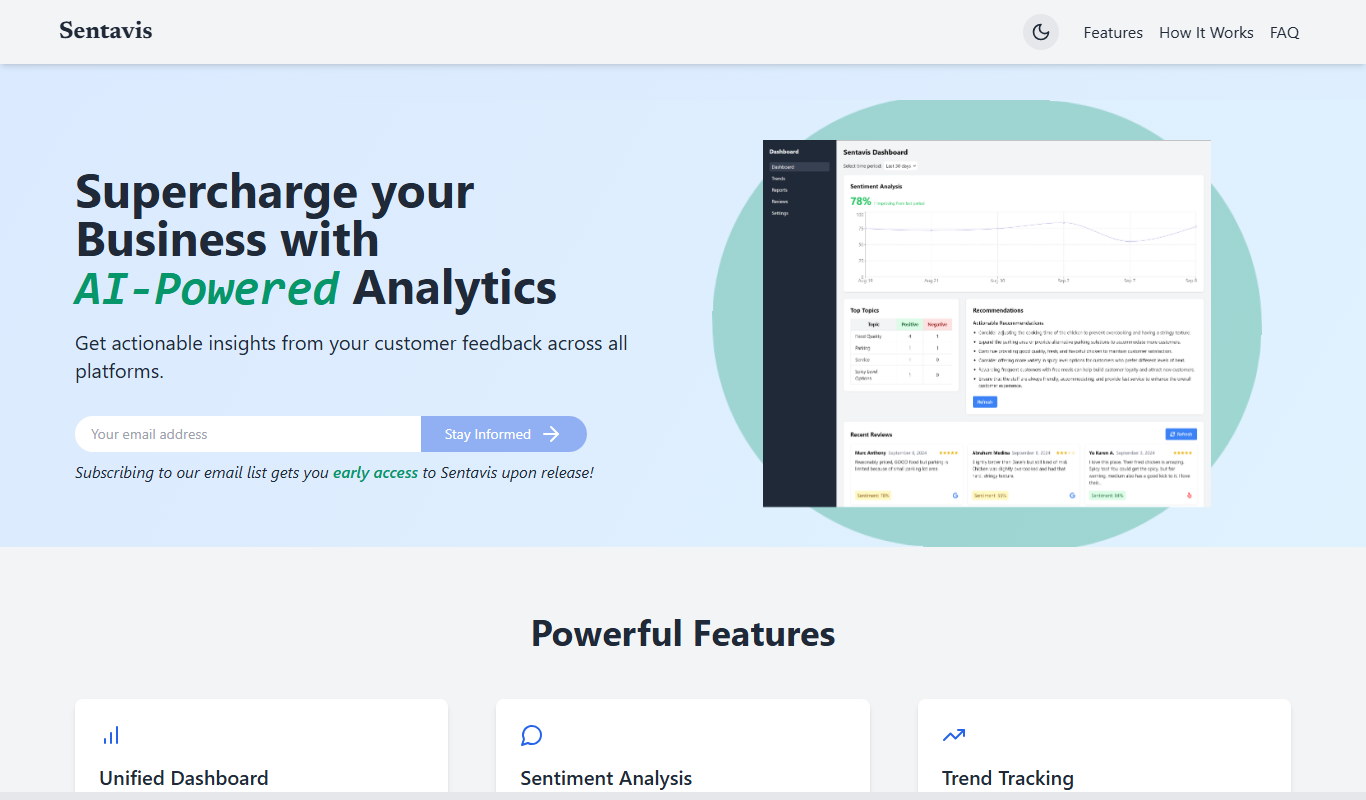 Sentavis app screenshot